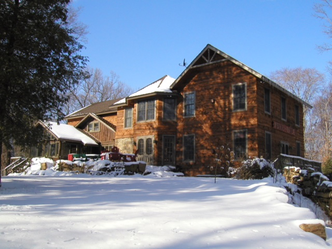 The rear of the house after we put the first addition on it.